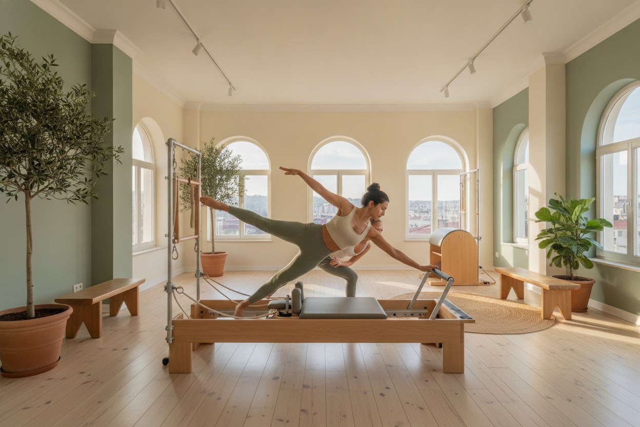 Elif Karaca, Köken Pilates kurucusu, stüdyoda